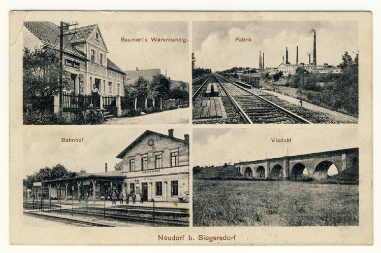 NEUDORF bei SIEGERSDORF/QUEIS - Fabrik BAHNHOF Viadukt ...