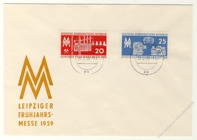 DDR 1959 FDC Mi-Nr. 678-679 ESt. Leipziger Frhjahrsmesse