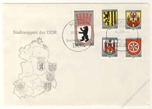 DDR 1983 FDC Mi-Nr. 2817-2821 SSt. Stadtwappen