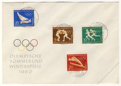 DDR 1960 FDC Mi-Nr. 746-749 ESt. Olympische Sommer- und Winterspiele