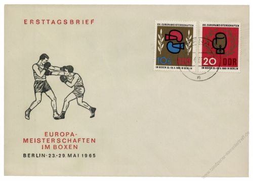 DDR 1965 FDC Mi-Nr. 1100-1101 ESt. Europameisterschaften im Boxen