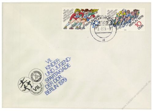 DDR 1979 FDC Mi-Nr. 2433-2434 ESt. Kinder- und Jugendspartakiade