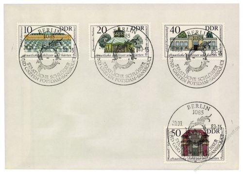 DDR 1983 FDC Mi-Nr. 2826-2829 SSt. Staatliche Schlsser und Grten