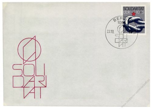 DDR 1984 FDC Mi-Nr. 2909 SSt. Internationale Solidaritt