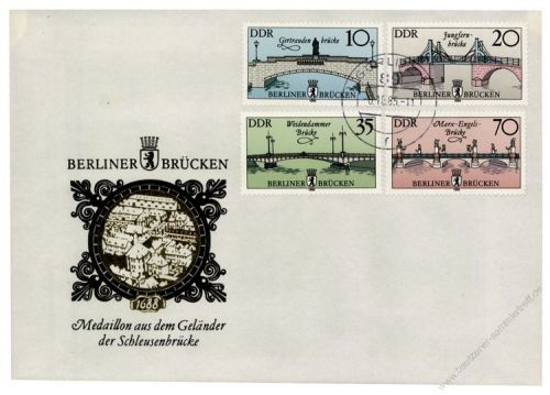 DDR 1985 FDC Mi-Nr. 2972-2975 ESt. Historische Brcken in Berlin