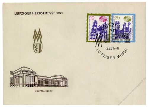 DDR 1971 FDC Mi-Nr. 1700-1701 SSt. Leipziger Herbstmesse