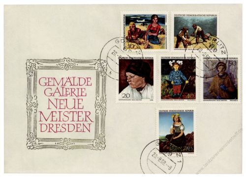 DDR 1968 FDC Mi-Nr. 1393-1398 ESt. Staatliche Kunstsammlungen Dresden