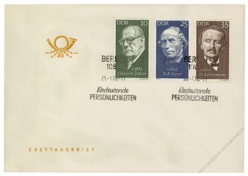 DDR 1972 FDC Mi-Nr. 1731-1735 SSt. Berhmte Persnlichkeiten