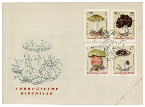 DDR 1974 FDC Mi-Nr. 1933-1940 SSt. Europische Giftpilze