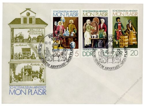 DDR 1974 FDC Mi-Nr. 1975-1980 SSt. Schlossmuseum Arnstadt