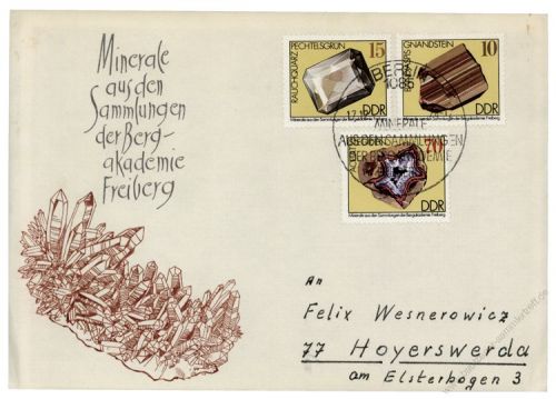 DDR 1974 FDC Mi-Nr. 2006-2011 SSt. Minerale aus den Sammlungen der Bergakademie Freiberg