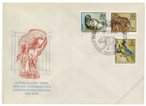 DDR 1975 FDC Mi-Nr. 2030-2037 SSt. Zootiere