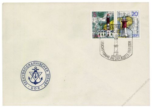 DDR 1975 FDC Mi-Nr. 2045-2049 SSt. Leuchttrme, Leit-, Leucht- und Molenfeuer