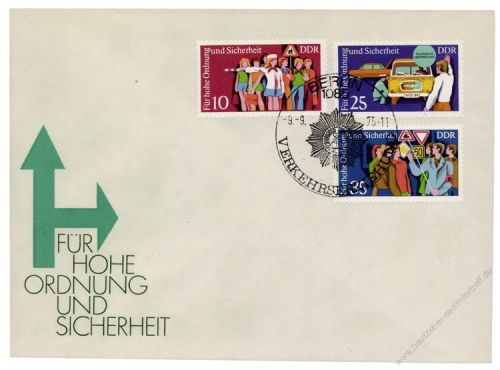 DDR 1975 FDC Mi-Nr. 2078-2082 SSt. Sicherheit im Straenverkehr