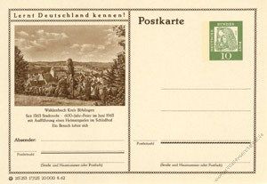 BRD 1962 Mi-Nr. P072 17/125 * Waldenbuch