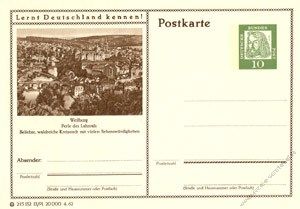 BRD 1962 Mi-Nr. P072 13/091 * Weilburg