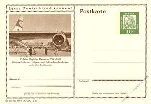 BRD 1962 Mi-Nr. P072 13/095 * Hannover - Flughafen