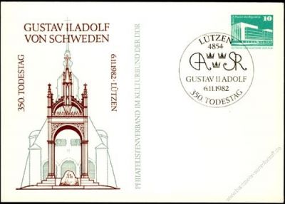 DDR Nr. PP018 D2/022a SSt. 350.Todestag von Gustav II. Adolf