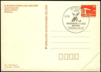 DDR Nr. PP019 B1/015a SSt. X. Kunstausstellung der DDR in Dresden