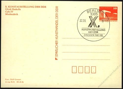 DDR Nr. PP019 B1/012a SSt. X. Kunstausstellung der DDR in Dresden