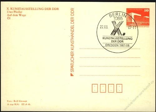 DDR Nr. PP019 B1/013a SSt. X. Kunstausstellung der DDR in Dresden