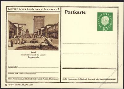 BRD 1959 Mi-Nr. P042 084/508 * Kassel - Treppenstrae