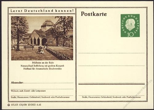 BRD 1960 Mi-Nr. P053 101/638 * Mlheim a.d. Ruhr - Raffelberg