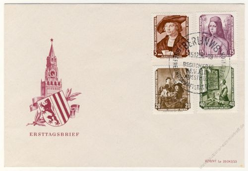 DDR 1955 FDC Mi-Nr. 504-509 SSt. Von der Sowjetunion zurckgefhrte Gemlde