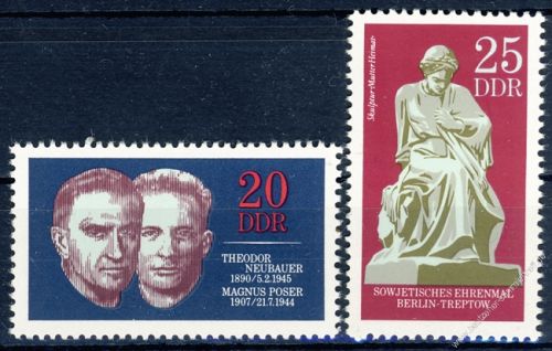 DDR 1970 Mi-Nr. 1603-1604 ** Widerstandskmpfer; Internationale Mahn- und Gedenksttten