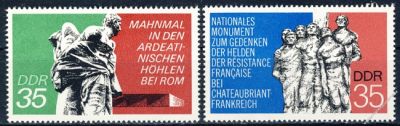 DDR 1974 Mi-Nr. 1981-1982 ** Internationale Mahn- und Gedenksttten