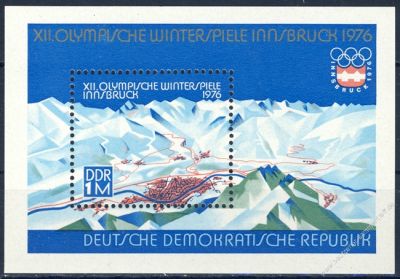 DDR 1975 Mi-Nr. 2105 (Block 43) ** Olympische Winterspiele