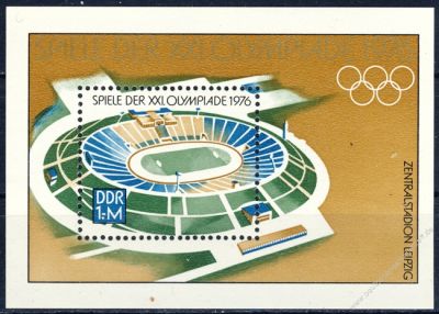 DDR 1976 Mi-Nr. 2132 (Block 46) ** Olympische Sommerspiele