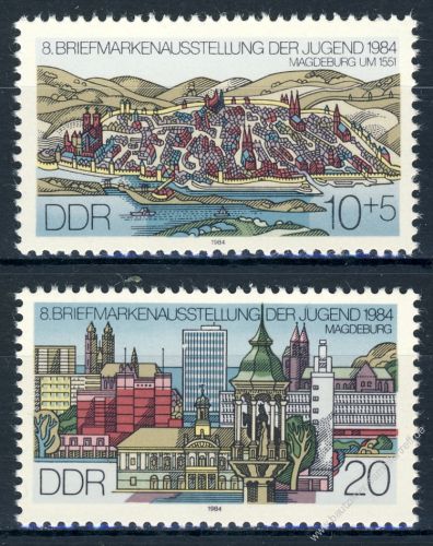 DDR 1984 Mi-Nr. 2903-2904 ** Briefmarkenausstellung der Jugend