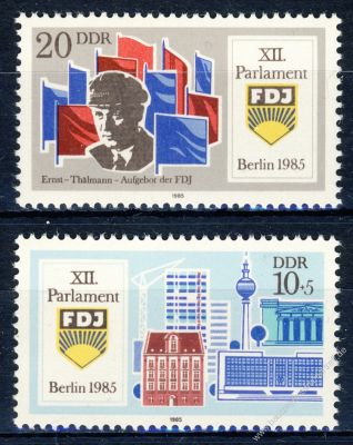 DDR 1985 Mi-Nr. 2947-2948 ** Parlament der Freien Deutschen Jugend