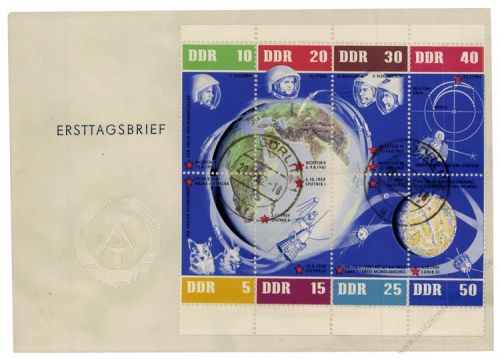 DDR 1962 FDC Mi-Nr. 926-933 (ZD) ESt. 5 Jahre sowjetische Weltraumflge