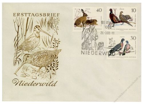 DDR 1968 FDC Mi-Nr. 1357-1362 SSt. Niederwild