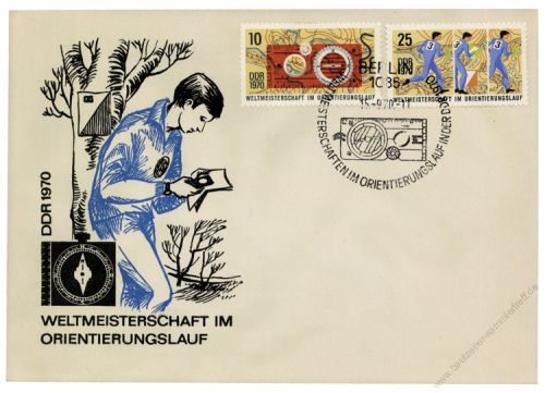 DDR 1970 FDC Mi-Nr. 1605-1606 SSt. Weltmeisterschaften im Orientierungslauf