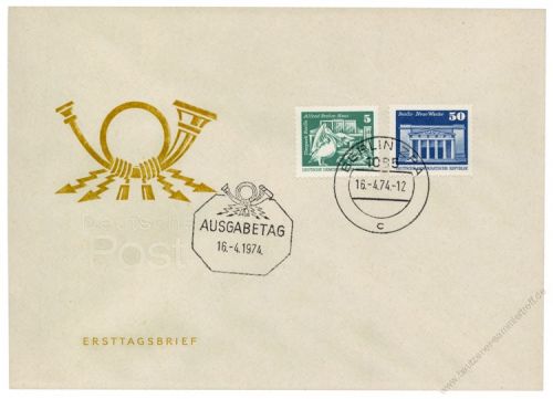 DDR 1974 FDC Mi-Nr. 1947-1948 ESt. Aufbau in der DDR