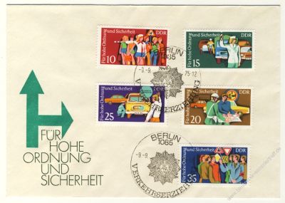 DDR 1975 FDC Mi-Nr. 2078-2082 SSt. Sicherheit im Straenverkehr