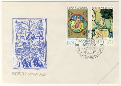 DDR 1979 FDC Mi-Nr. 2418-2421 SSt. Indische Miniaturen