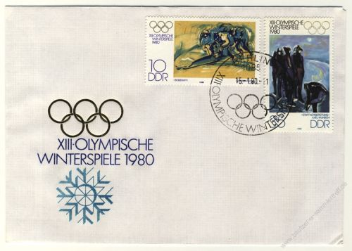 DDR 1980 FDC Mi-Nr. 2478-2481 SSt. Olympische Winterspiele