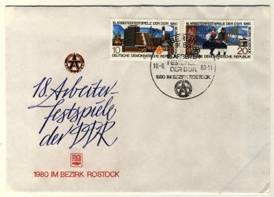 DDR 1980 FDC Mi-Nr. 2514-2515 SSt. Arbeiterfestspiele der DDR