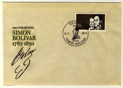 DDR 1983 FDC Mi-Nr. 2816 SSt. 200. Geburtstag von Simon de Bolivar