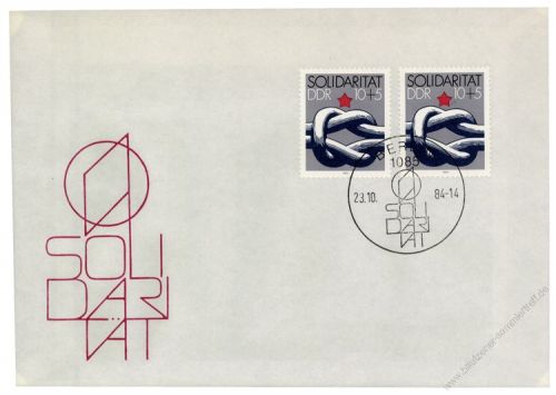 DDR 1984 FDC Mi-Nr. 2909 SSt. Internationale Solidaritt