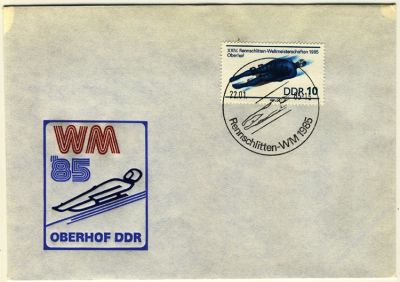 DDR 1985 FDC Mi-Nr. 2923 SSt. Rennrodel-Weltmeisterschaften