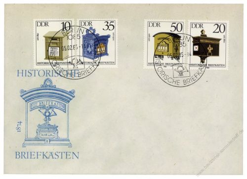 DDR 1985 FDC Mi-Nr. 2924-2927 SSt. Historische Briefksten