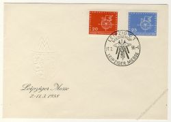 DDR 1958 FDC Mi-Nr. 618-619 SSt. Leipziger Frhjahrsmesse