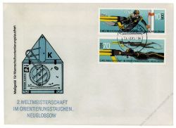 DDR 1985 FDC Mi-Nr. 2961-2962 ESt. Weltmeisterschaft im Orientierungstauchen