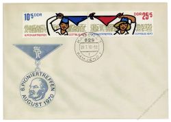 DDR 1970 FDC Mi-Nr. 1596-1597 (ZD) ESt. Pioniertreffen