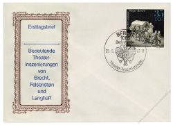 DDR 1973 FDC Mi-Nr. 1850-1852 SSt. Bedeutende Theaterinszenierungen